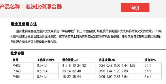 泡沫比例混合器產(chǎn)品參數(shù) 泡沫比例混合器產(chǎn)品參數(shù)